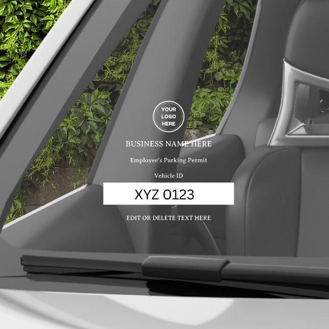 Parking Permit Vehicle ID Custom Text Car Truck Window Cling (Creator Uploaded)