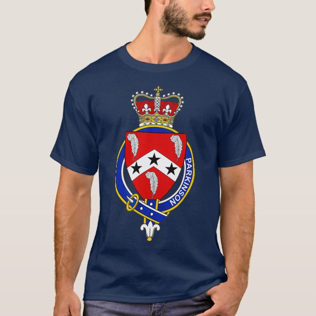 Parkinson Coat of Arms - Family Crest T-Shirt (Front)