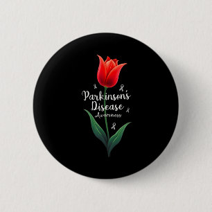 Parkinson Disease Awareness Tulip April Month  6 Cm Round Badge