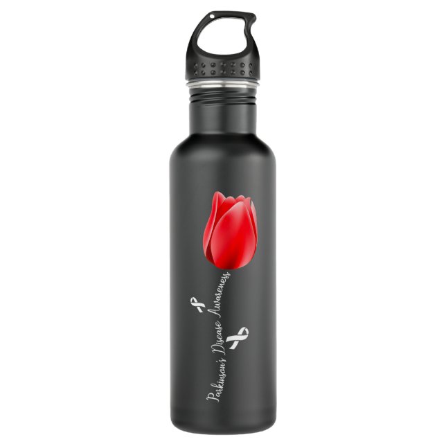 Parkinson Disease Awareness Tulip April Month T Sh 710 Ml Water Bottle (Front)