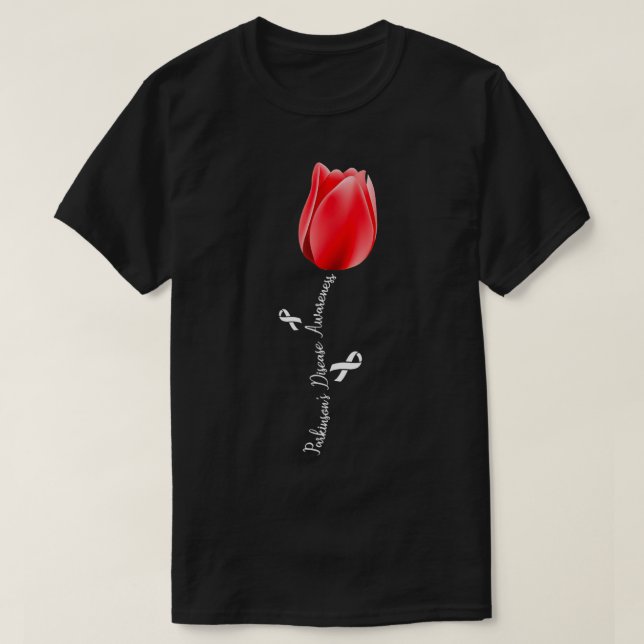 Parkinson Disease Awareness Tulip April Month T Sh T-Shirt (Design Front)
