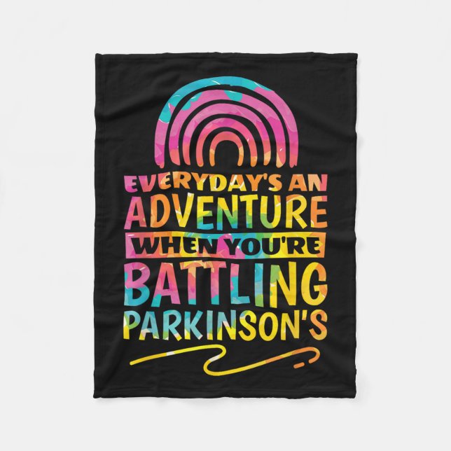 Parkinson Quote Design For Parkinsons Awareness  Fleece Blanket (Front)