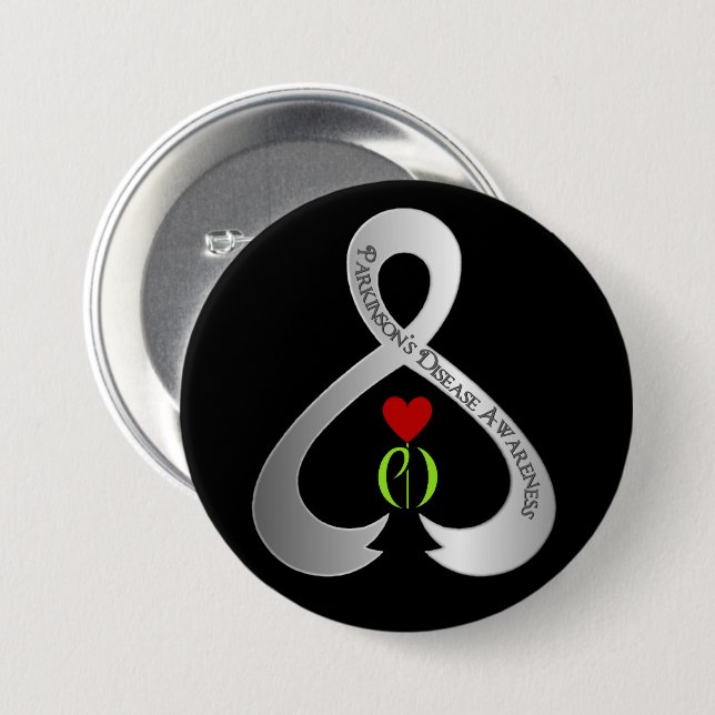 Parkinson"s Awareness Ribbon   7.5 Cm Round Badge (Front & Back)