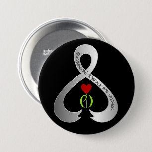 Parkinson"s Awareness Ribbon   7.5 Cm Round Badge