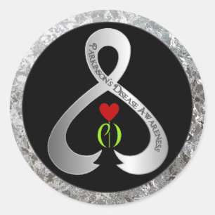 Parkinson"s Awareness Ribbon  Classic Round Sticker