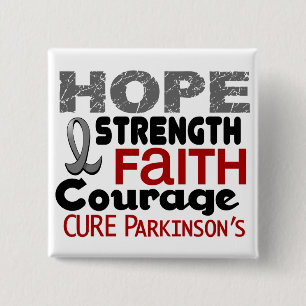 Parkinson’s Disease HOPE 3 15 Cm Square Badge