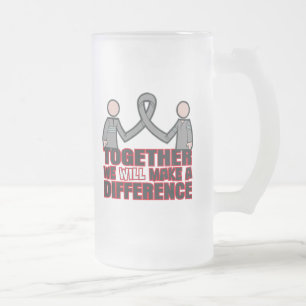 Parkinson’s Disease Together We Will Make A Diff Frosted Glass Beer Mug
