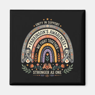 Parkinson's awareness boho rainbow fight together magnet
