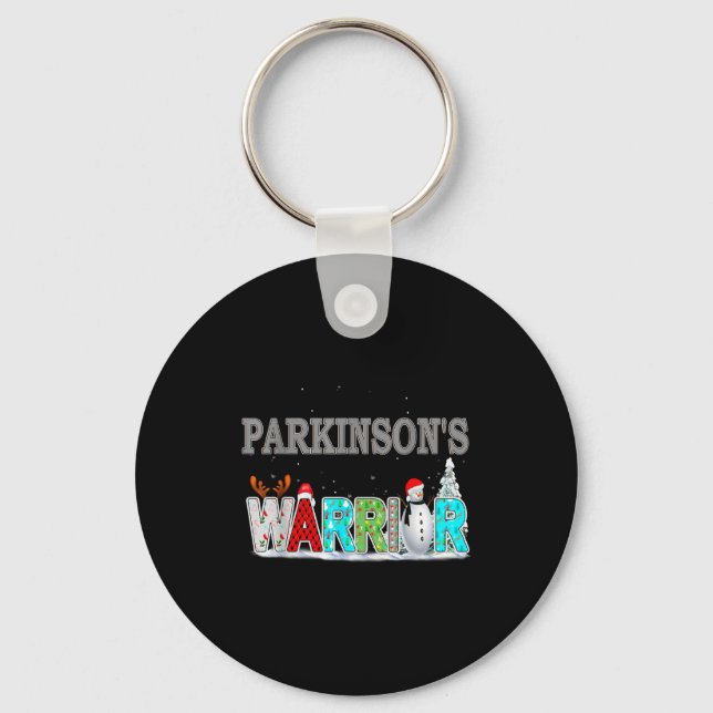 Parkinson's Awareness For Christmas  Key Ring (Front)