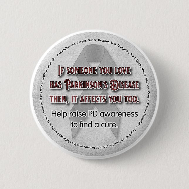 Parkinson's Awareness If Someone You Love 6 Cm Round Badge (Front)