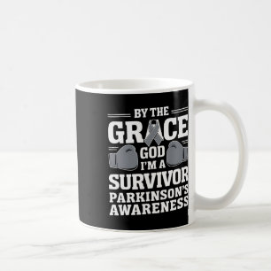 Parkinsons Awareness I'm A Survivor Grey Ribbon Bo Coffee Mug