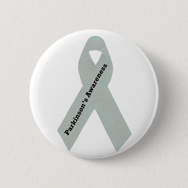 Parkinson's Awareness Ribbon 6 Cm Round Badge (Front)