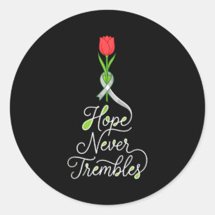 Parkinson's awareness support squad grey ribbon classic round sticker