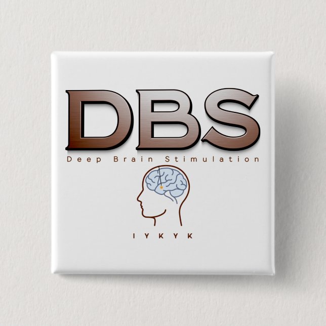 Parkinsons DBS IYKYK 15 Cm Square Badge (Front)