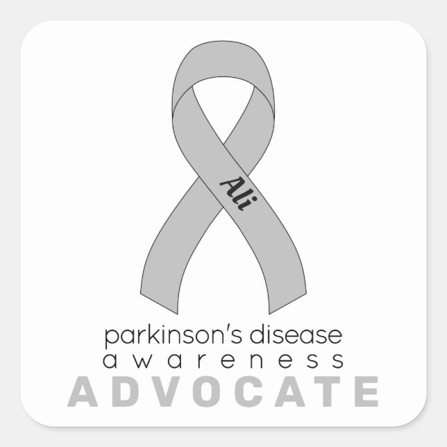 Parkinson's Disease Advocate White Square Sticker (Front)