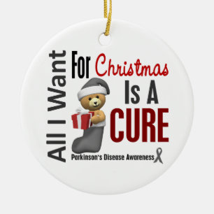 Parkinson's Disease All I Want Christmas Ornaments