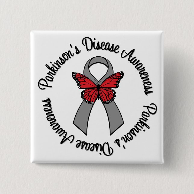 Parkinson's Disease Awareness 15 Cm Square Badge (Front)