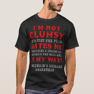 Parkinsons Disease Awareness Clumsy Warrior Surviv T-Shirt