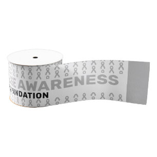 Parkinson's Disease Awareness Pattern Ribbon Grosgrain Ribbon