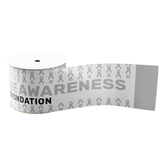 Parkinson's Disease Awareness Pattern Ribbon Grosgrain Ribbon (Spool)