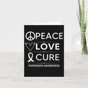 Parkinsons Disease Awareness Peace Love Cure Card