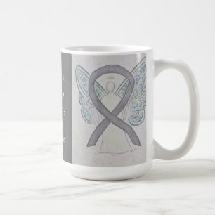 Parkinson's Disease Awareness Ribbon Angel Mug