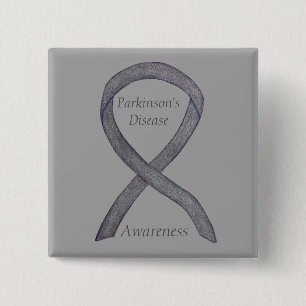 Parkinson's Disease Awareness Ribbon Art Pin