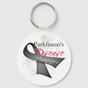 Parkinsons Disease Awareness Ribbon Key Ring