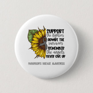 Parkinson's Disease Awareness Ribbon Support Gifts 6 Cm Round Badge