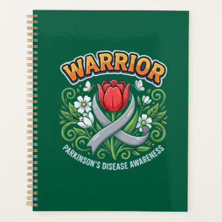 Parkinson's Disease Awareness Warrior Red Tulip  Planner