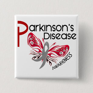 Parkinsons Disease BUTTERFLY 3.1 15 Cm Square Badge