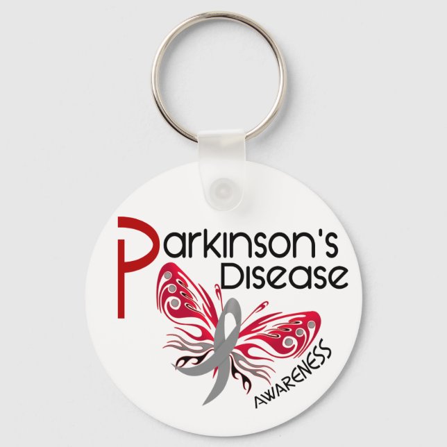 Parkinsons Disease BUTTERFLY 3.1 Key Ring (Front)