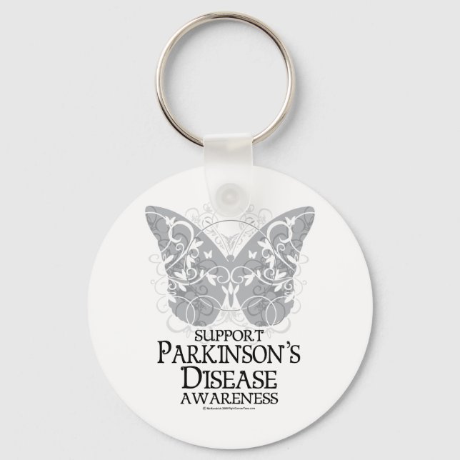 Parkinson's Disease Butterfly Key Ring (Front)