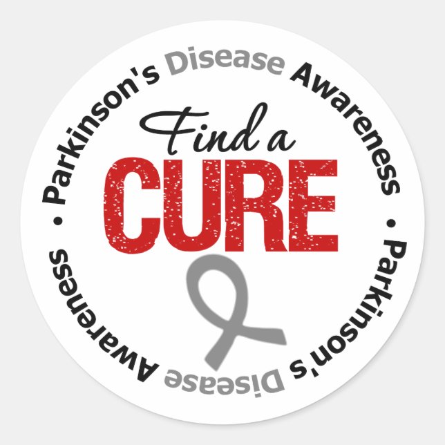 Parkinson's Disease FIND a CURE Classic Round Sticker (Front)