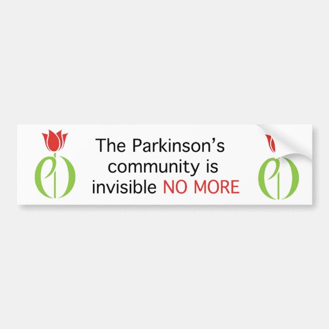 parkinson's disease, parkinsons disease, tulip, pd bumper sticker (Front)