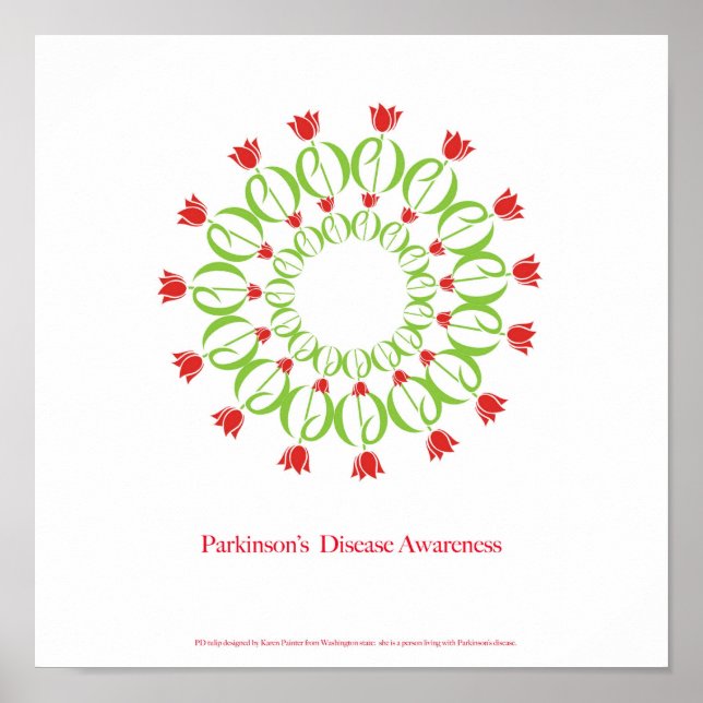 Parkinson's disease, parkinsons disease, tulip, pd poster (Front)