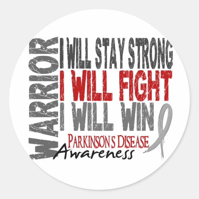 Parkinson's Disease Warrior Classic Round Sticker (Front)