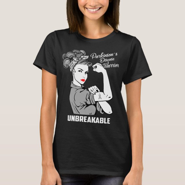 Parkinsons Disease Warrior Unbreakable T-Shirt (Front)