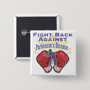 Parkinsons Fight Back Against distressed 15 Cm Square Badge