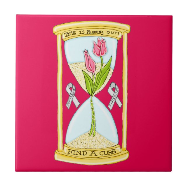 Parkinson's Find a Cure Small Ceramic Tile (Front)