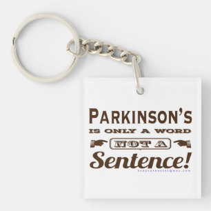 Parkinsons is Only in Brown txt Key Ring