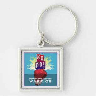 Parkinson's KO Warrior sq Key Ring
