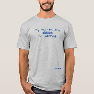 Parkinson's shaken not stirred t-shirt
