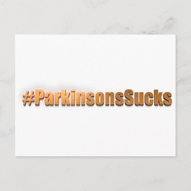Parkinsons Sucks Hashtag Postcard (Front)