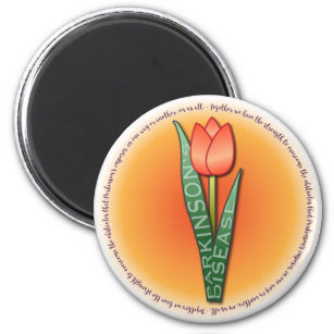 Parkinsons Tulip Round Strength Quote Magnet