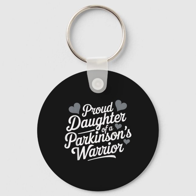 Parkinsons Warrior Proud Daughter Support Key Ring (Front)