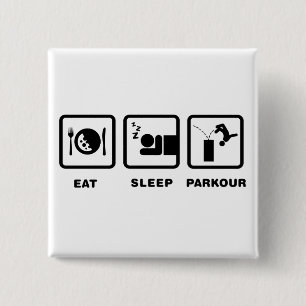 Parkour 15 Cm Square Badge