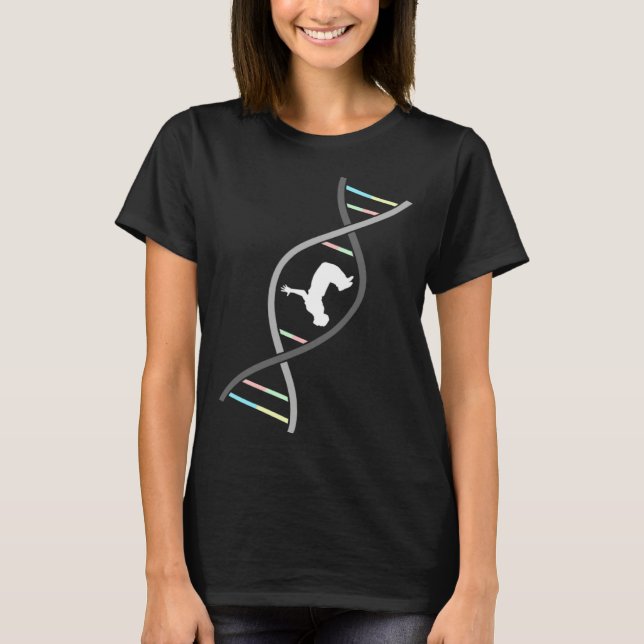 Parkour Acrobatics Freerunning Freestyle Sport DNA T-Shirt (Front)