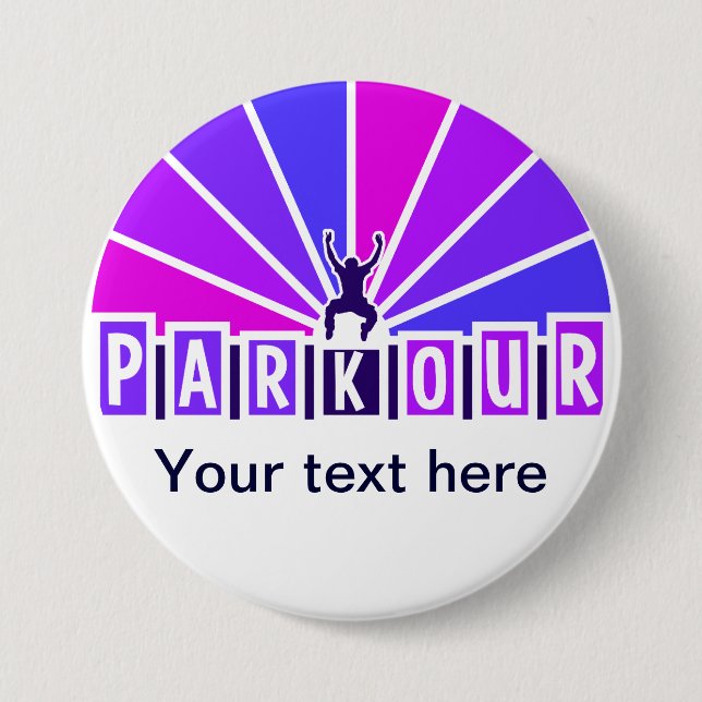 PARKOUR button, customize 7.5 Cm Round Badge (Front)