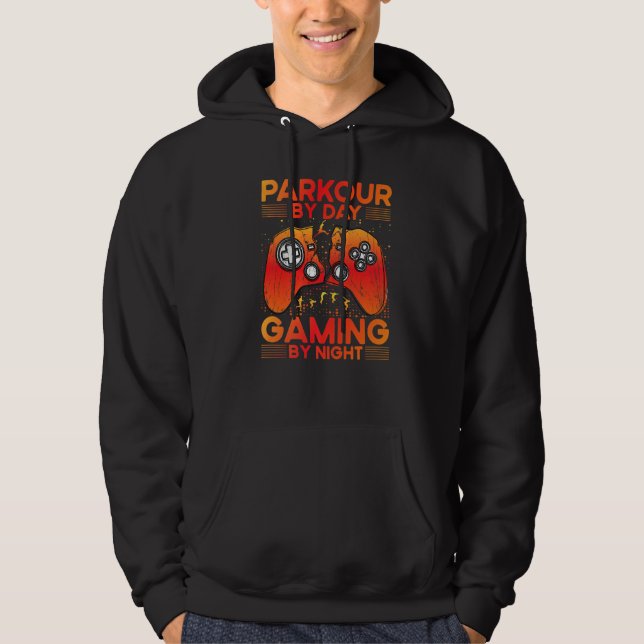 Parkour by Day Gaming by Night Premium Hoodie (Front)